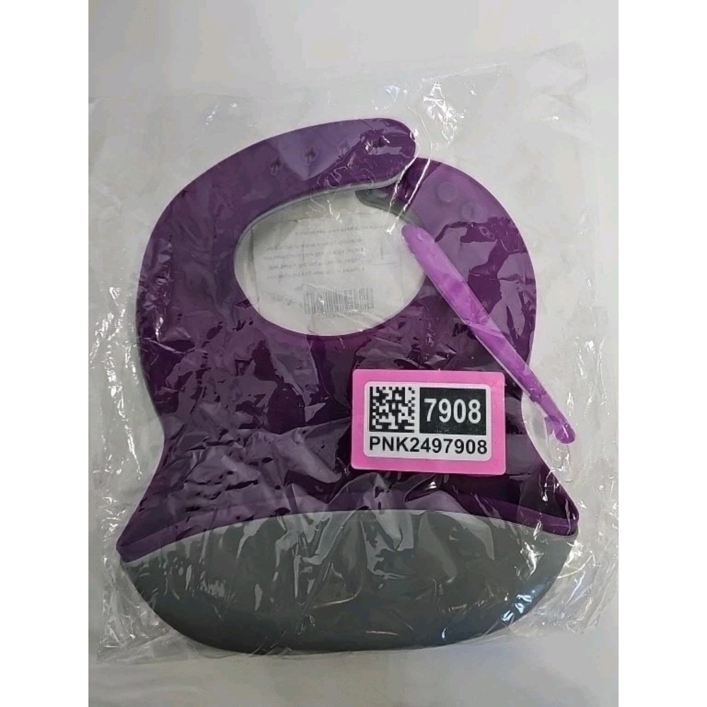 Silicone Baby Bib with Soft Feeding Spoon‎ -Infants and Toddlers